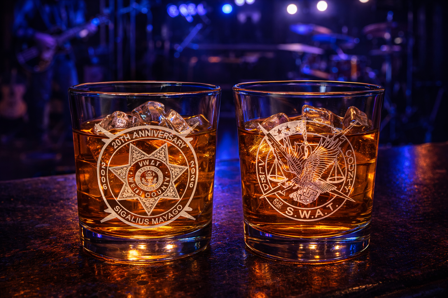 Custom Engraved Whiskey Glass 4ct