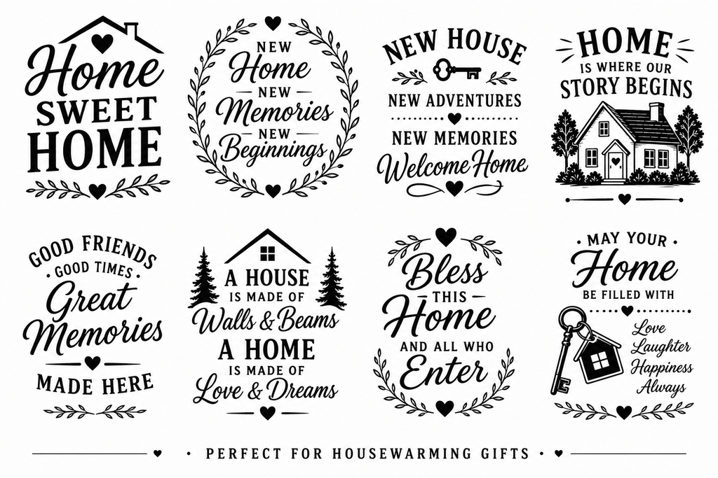 Housewarming Whiskey Glasses - Set of 4