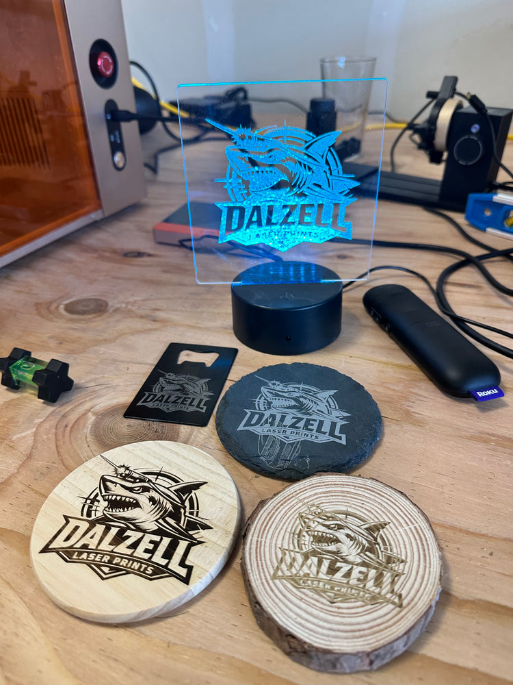 Custom laser engraved project by Dalzell Prints