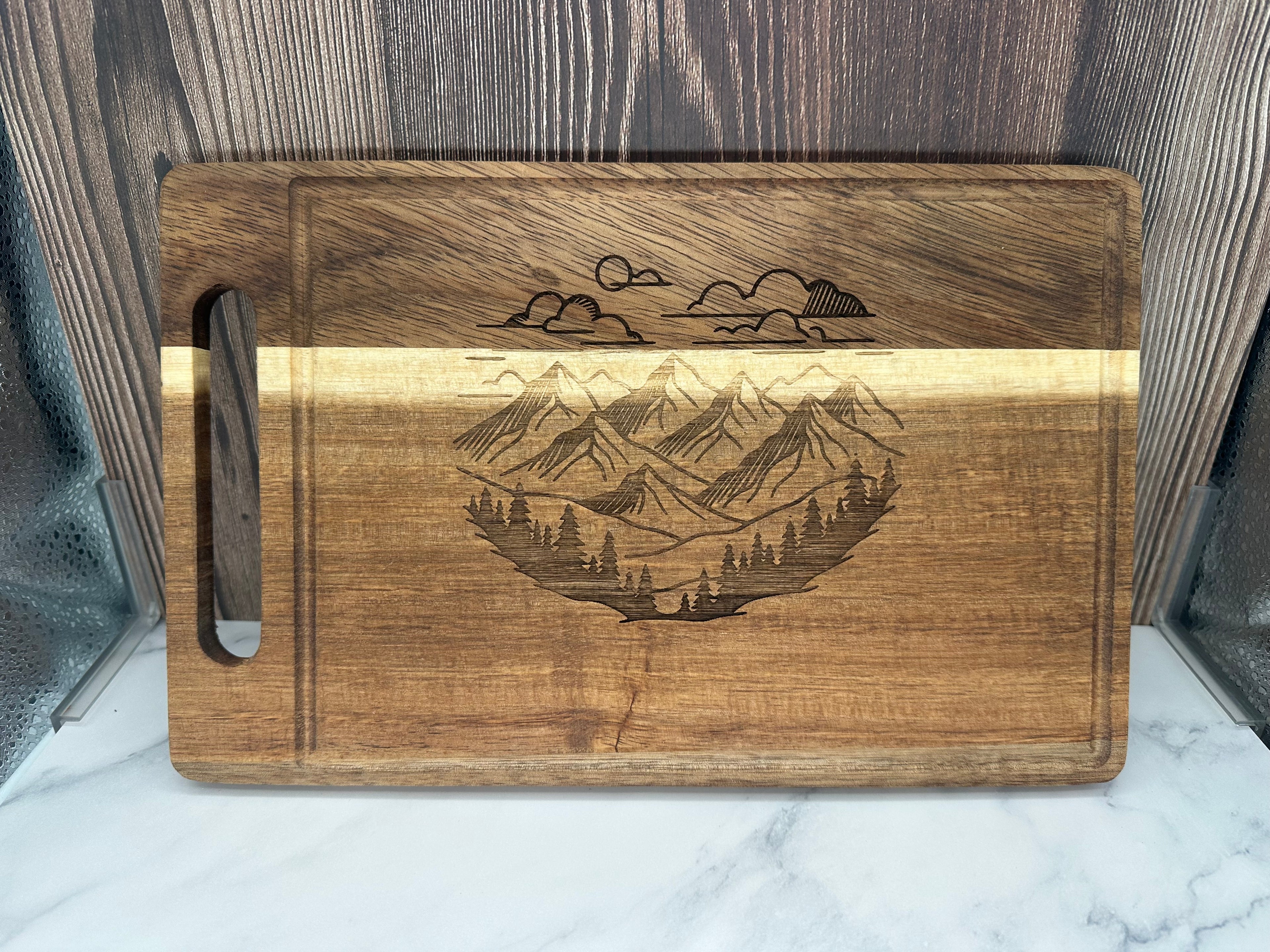 Custom Engraved Cutting Board 12" x 7.8" Acacia