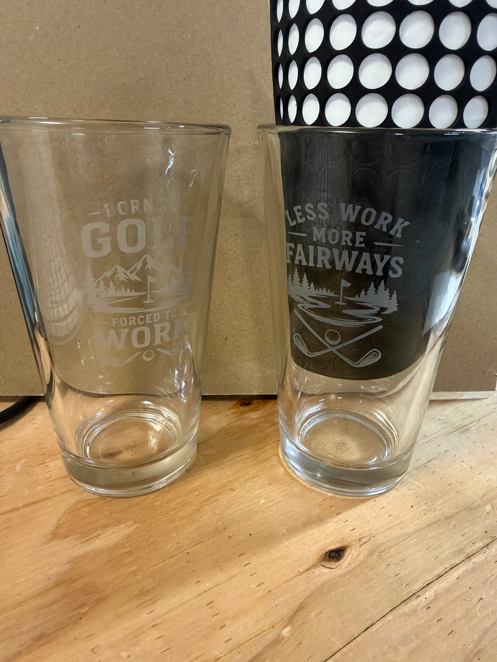 Golf Pint Glasses - Set of 4