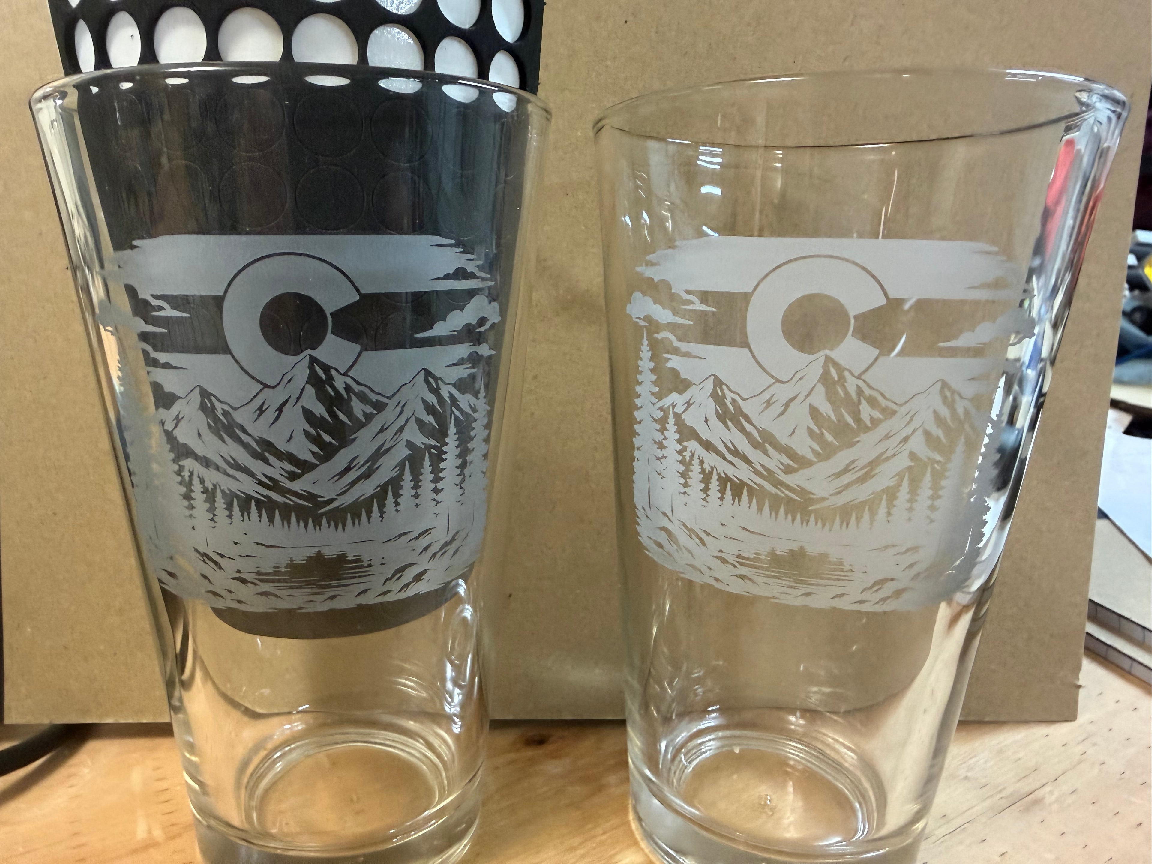 Colorado Pint Glasses - Set of 4